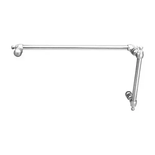 Polished Chrome Colonial Style Combination 6" Pull Handle With 18" Towel Bar Polished Chrome Colonial Style Combination 6" Pull Handle With 18" Towel Bar