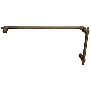 CRL C0L6X240RB Oil Rubbed Bronze Colonial Style Combination 6" Pull Handle With 24" Towel Bar