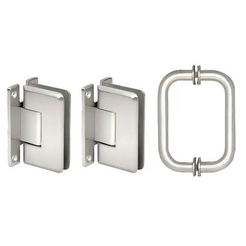Polished Chrome Cologne 037 Hinge And Shower Pull Handle Set, Brass Material, Wall Mount, 3/8" To 1/2" Glazing Thickness Polished Chrome Cologne 037 Hinge And Shower Pull Handle Set, Brass Material, Wall Mount, 3/8" To 1/2" Glazing Thickness