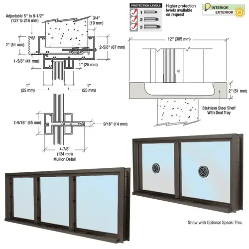 Dark Bronze Aluminum Clamp-On Frame Multi-Lite Window Dark Bronze Aluminum Clamp-On Frame Multi-Lite Window