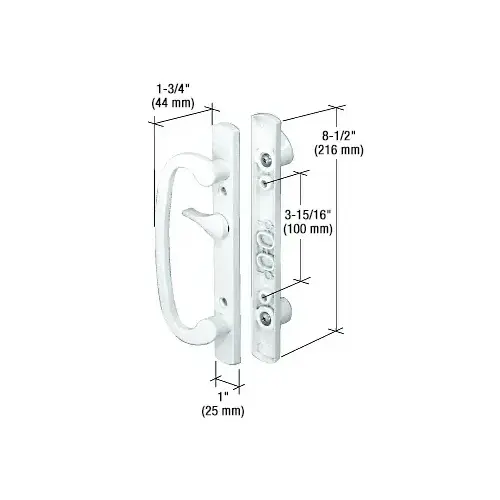 White 8-1/2" Mortise - Style Handle White 8-1/2" Mortise - Style Handle