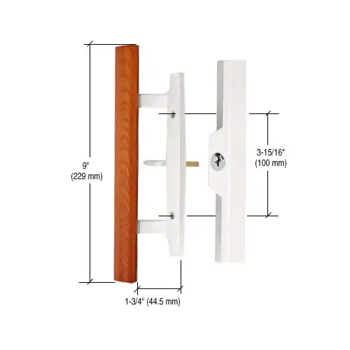 White Sliding Glass Door Handle - Keyed White Sliding Glass Door Handle - Keyed