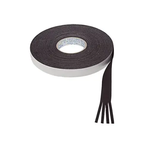 Black 1" Wide Moleskin Channel Liner - 1/4" Strips - 90 Foot Roll