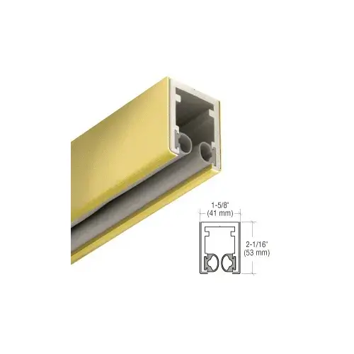 Custom Satin Brass 1-1/2" Head Channel for 1/2" Glass