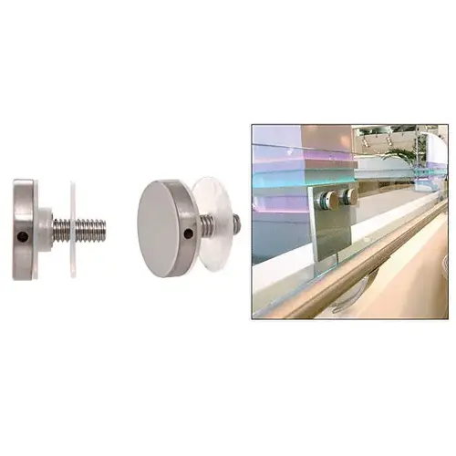 316 Brushed Stainless 1-1/2" Diameter Standoff Round Cap Assembly