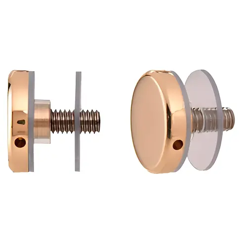 CRL CAP114BR Brass 1-1/4" Diameter Standoff Cap Assembly, Brass Material, Round Profile, 5/16-18 Thread Size, Polished Brass Finish Brass 1-1/4" Diameter Standoff Cap Assembly, Brass Material, Round Profile, 5/16-18 Thread Size, Polished Brass Finish
