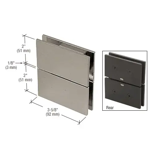 Brushed Nickel Cardiff Series Glass-to-Glass Mount Hinge Brushed Nickel Cardiff Series Glass-to-Glass Mount Hinge