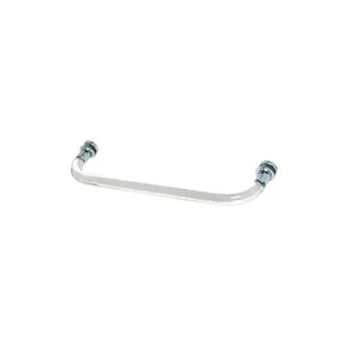 18" Acrylic Smooth Single-Sided Towel Bar with Polished Chrome Rings