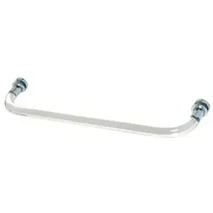 CRL CATB24CH 24" Acrylic Smooth Single-Sided Towel Bar with Polished Chrome Rings