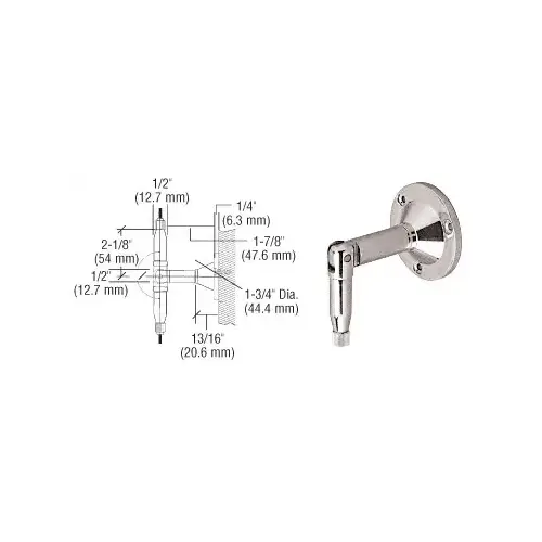 Chrome Plated Hanger Pipe Base Fittings for Cable Display System