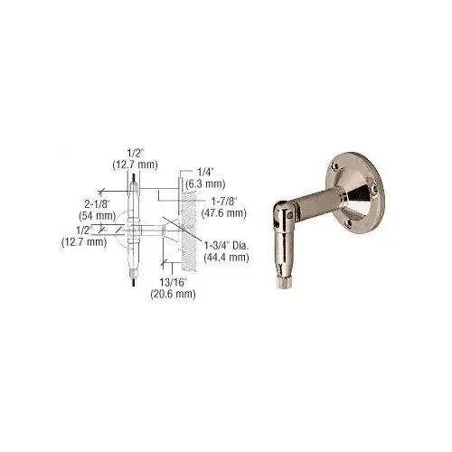 Brushed Nickel Plated Hanger Pipe Base Fittings for Cable Display System