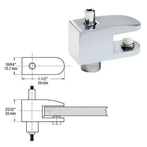 Chrome Plated Fixed Single Shelf Bracket for Cable Display System Chrome Plated Fixed Single Shelf Bracket for Cable Display System