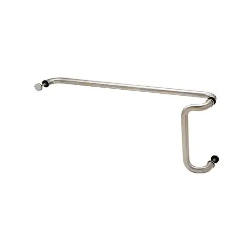Brushed Stainless 12" x 28" Back-to-Back Offset Combination Push and Pull Handle Set Brushed Stainless 12" x 28" Back-to-Back Offset Combination Push and Pull Handle Set