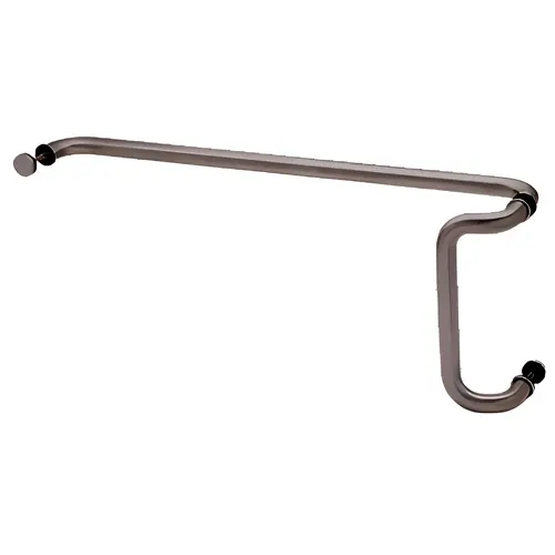 Dark Bronze 12" x 28" Back-to-Back Offset Combination Push and Pull Handle Set Dark Bronze 12" x 28" Back-to-Back Offset Combination Push and Pull Handle Set