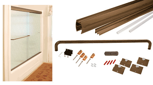 CRL CK1460720RB Oil Rubbed Bronze 60" x 72" Cottage CK Series Sliding Shower Door Kit With Clear Jambs for 1/4" Glass GLASS NOT INCLUDED