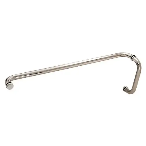 Polished Stainless 10" x 28" Back-to-Back Straight Combination Push and Pull Handle Set Polished Stainless 10" x 28" Back-to-Back Straight Combination Push and Pull Handle Set