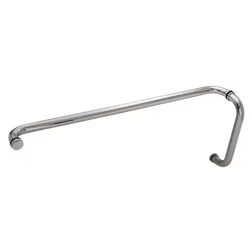 Brushed Stainless 12" x 28" Back-to-Back Straight Combination Push and Pull Handle Set Brushed Stainless 12" x 28" Back-to-Back Straight Combination Push and Pull Handle Set