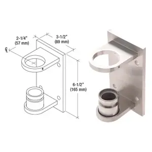 CRL CR15FBBS 316 Brushed Stainless CRS Fascia Mount Bracket