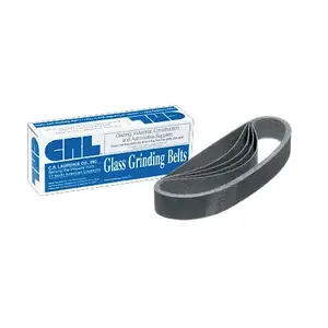 CRL CRL118X2180X 1-1/8" x 21" 80X Grit Glass Grinding Belt for Portable Sanders - 10/Bx
