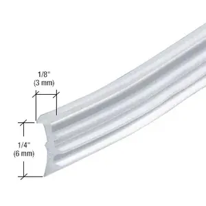 CRL CRL2943 290/295 Series 1/2" Replacement Vinyl Gasket for Fixed Panel Clear