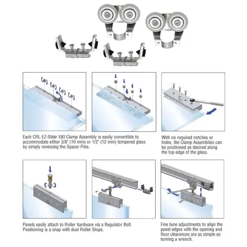 EZ-Slide 180 Rollers and Stops