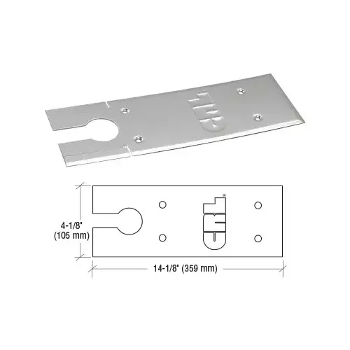 Brushed Stainless Cover Plates for 8500 Series Floor Mounted Closer