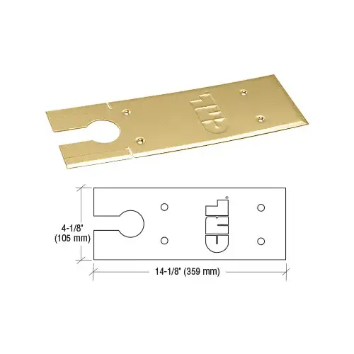 Polished Brass Cover Plates for 8500 Series Floor Mounted Closer Polished Brass Cover Plates for 8500 Series Floor Mounted Closer
