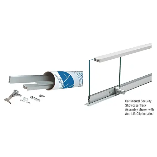 CRL CTA36A Satin Anodized Continental Style 36" Pre-Cut Security Track Assembly, Aluminum Material, 36" Length, Satin Anodized Finish Satin Anodized Continental Style 36" Pre-Cut Security Track Assembly, Aluminum Material, 36" Length, Satin Anodized Finish