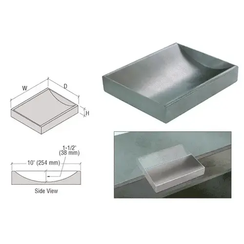 Brushed Stainless Steel 12" Wide x 10" Deep x 2" High Standard Counter Top Deal Tray Brushed Stainless Steel 12" Wide x 10" Deep x 2" High Standard Counter Top Deal Tray