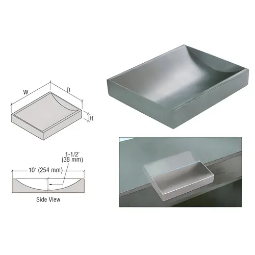 Brushed Stainless Steel 12" Wide x 10" Deep x 2" High Standard Counter Top Deal Tray Brushed Stainless Steel 12" Wide x 10" Deep x 2" High Standard Counter Top Deal Tray