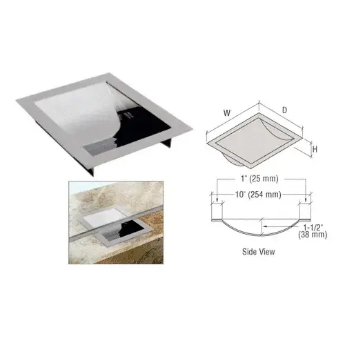 Polished Stainless Steel 16" Wide x 10" Deep x 1-9/16" High Standard Drop-In Deal Tray