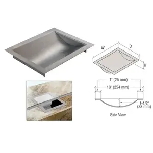 CRL CTDB16 Brushed Stainless Steel 16" Wide x 10" Deep x 1-9/16" High Standard Drop-In Deal Tray