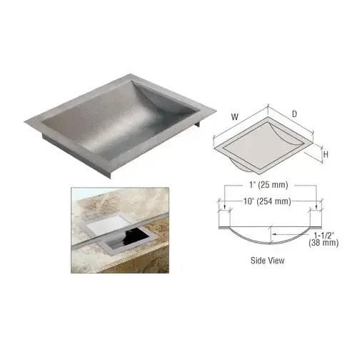 Brushed Stainless Steel 16" Wide x 10" Deep x 1-9/16" High Standard Drop-In Deal Tray