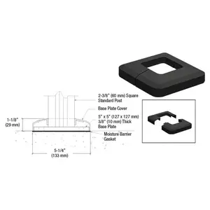 CRL CVR5BL Matte Black Base Plate Cover