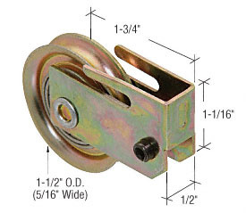 CRL D1585 1-1/2" Steel Sliding Glass Door Roller with 1/2" Wide Housing for Ador/HiLite Doors