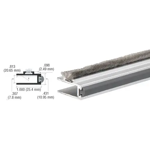 Satin Anodized Deep Channel Dust Proof Rail with Bumper 144" Stock Length Satin Anodized Deep Channel Dust Proof Rail with Bumper 144" Stock Length
