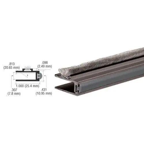 Duranodic Bronze Deep Channel Dust Proof Rail with Bumper 144" Stock Length Duranodic Bronze Deep Channel Dust Proof Rail with Bumper 144" Stock Length