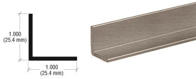 CRL D1634BN-CCP95 Brushed Nickel 1" Angle Extrusion  95" Length