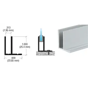 CRL D1675A Satin Anodized Fixed Glass Frame 144" Stock Length