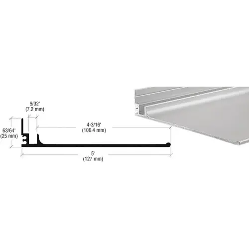 Satin Anodized 18" Optional Shelf for Stock Size Mirror Frame Satin Anodized 18" Optional Shelf for Stock Size Mirror Frame