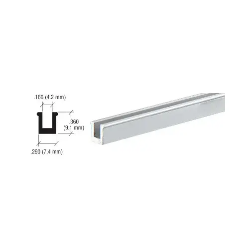 Satin Anodized Aluminum Snap-In Extrusion 144" Stock Length Satin Anodized Aluminum Snap-In Extrusion 144" Stock Length
