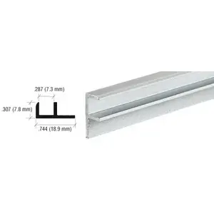 CRL D3106A Satin Anodized Aluminum Showcase 'F' Extrusion 144" Stock Length