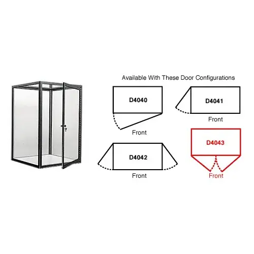 Brite Black Custom Size Avalon Showcase with Double Hinged Front Doors Brite Black Custom Size Avalon Showcase with Double Hinged Front Doors