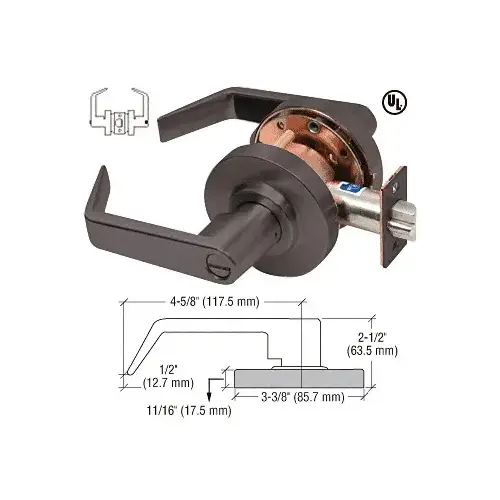 Oil Rubbed Bronze Privacy Heavy-Duty Grade 2 Lever Lockset Oil Rubbed Bronze Privacy Heavy-Duty Grade 2 Lever Lockset
