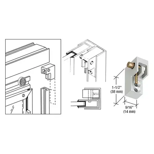 Satin Anodized Left Handed Window Catch for Pass-Thru Windows Satin Anodized Left Handed Window Catch for Pass-Thru Windows
