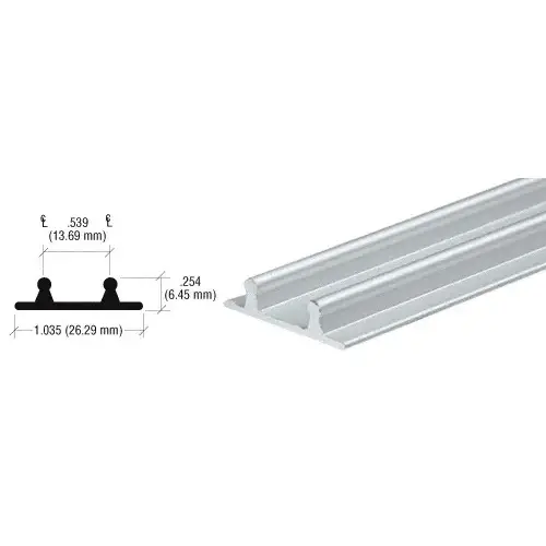 CRL D602A Satin Anodized Aluminum Lower Channel for Deep Recess