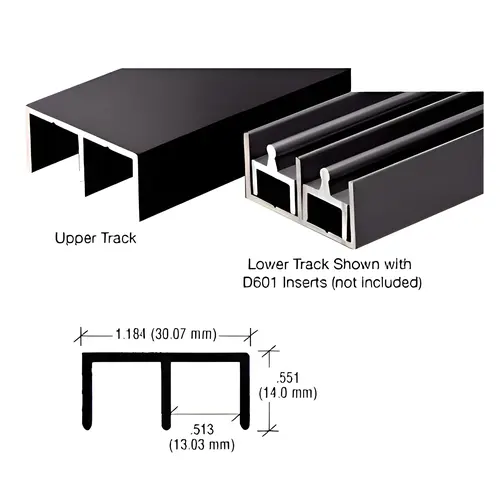 Duranodic Bronze "Standard" Aluminum Upper or Lower Channel 144" Stock Length Duranodic Bronze "Standard" Aluminum Upper or Lower Channel 144" Stock Length