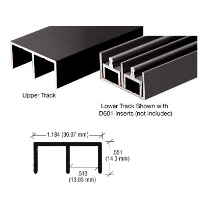 CRL D603DU-CCP12 Duranodic Bronze "Standard" Aluminum Upper or Lower Channel  12" Length