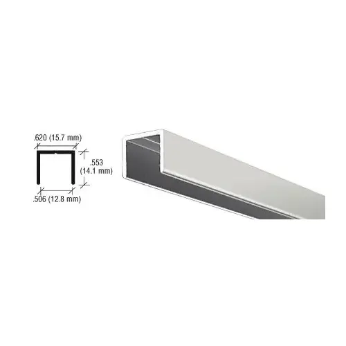 Brite Anodized Aluminum 1/2" U-Channel 144" Stock Length Brite Anodized Aluminum 1/2" U-Channel 144" Stock Length