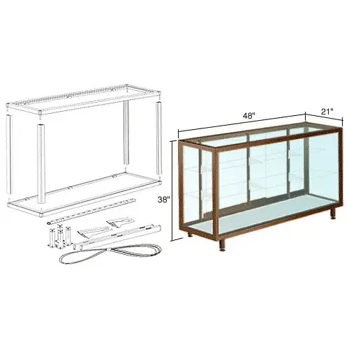 Duranodic Bronze 4 ft Deluxe Packaged Showcase Assembly Duranodic Bronze 4 ft Deluxe Packaged Showcase Assembly